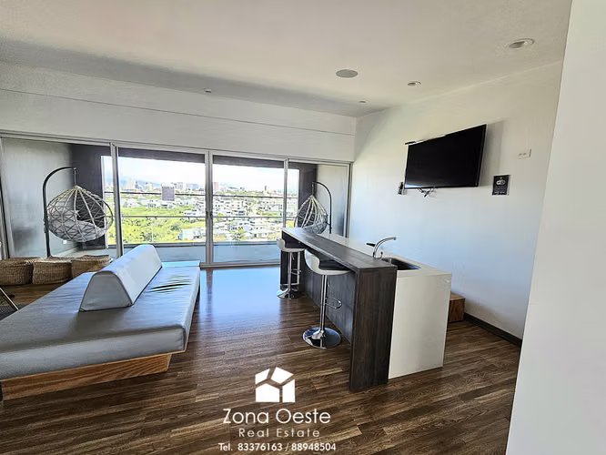 Rebajado! Venta moderno apartamento en Condominio CAIA, Bello Horizonte, Escazú!
