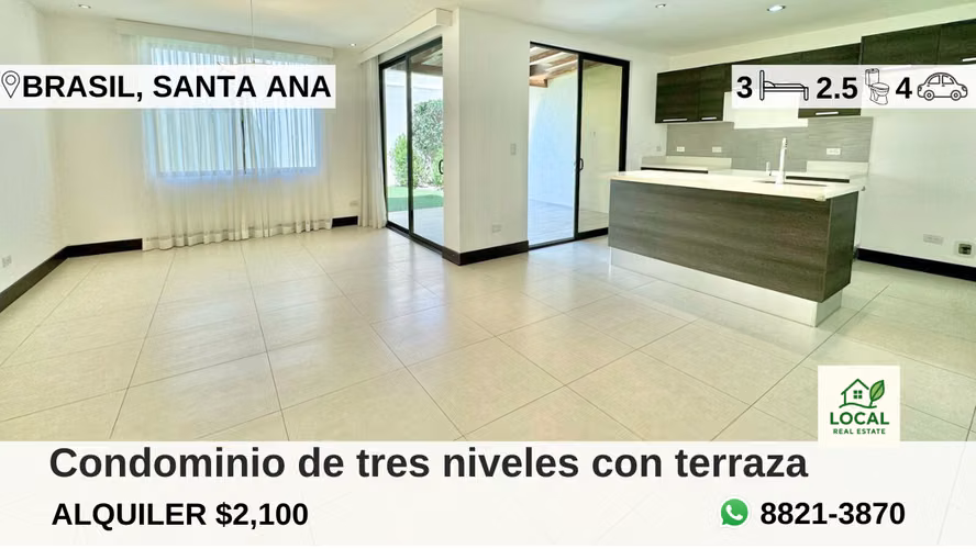 Three-level house in condo with multiple amenities