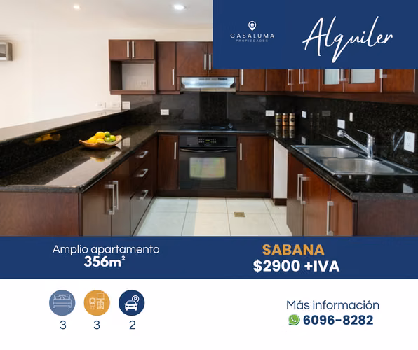 APARTAMENTO DE 356MTS2 EN SABANA