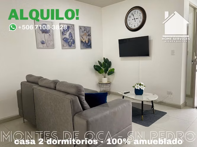 ALQUILO! 2 Dormitorios, 100% Amueblado – Sabanilla Montes de Oca.