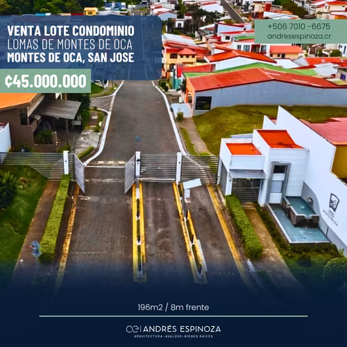 AE ARQUITECTURA | LOT FOR SALE LOMAS MONTES DE OCA CONDOMINIUM AE 1280
