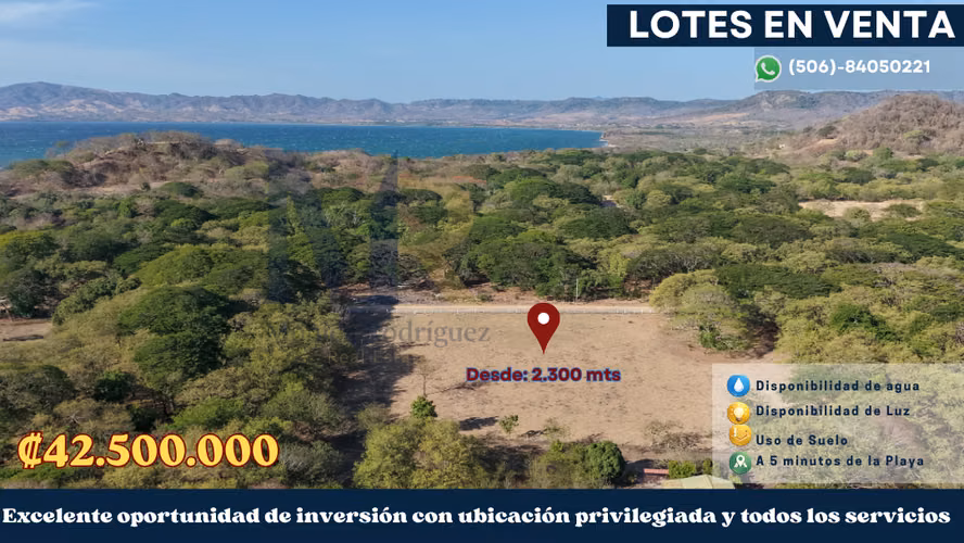 Terrenos cerca de la playa en Guanacaste El Jobo desde 2.352 m²