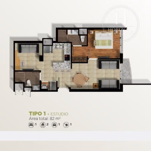 Apartamento en Venta en Vía Natura en Curridabat 1 Habitación con NJA1383JB - Imagen 13