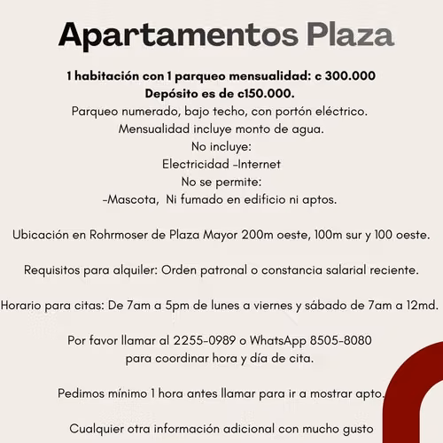 Alquiler Aptos Plaza-Rohrmoser