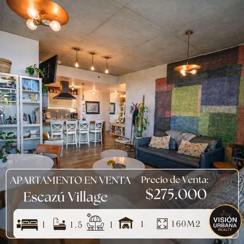 One-Bedroom Apartment with Spacious Terrace in Escazú Village