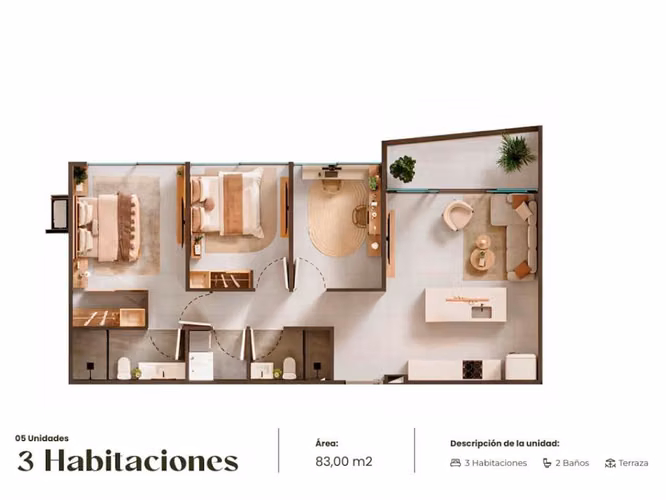 PRE-VENTA DE APARTAMENTOS DE 3 HABITACIONES EN SANTA ANA, POZOS - Imagen 2