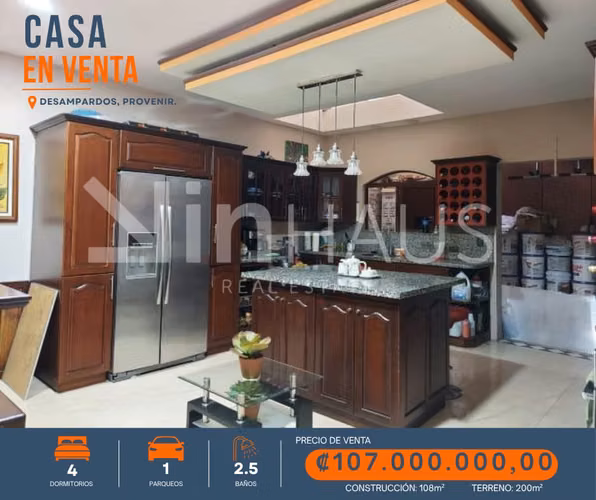Venta de casa en Desamparados Porvenir-DB