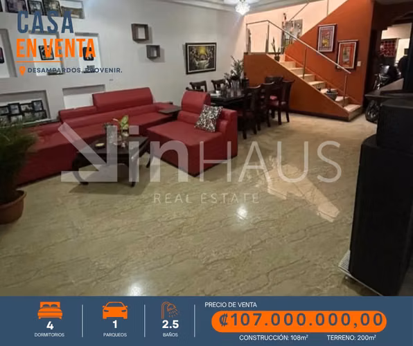 Venta de casa en Desamparados Porvenir-DB