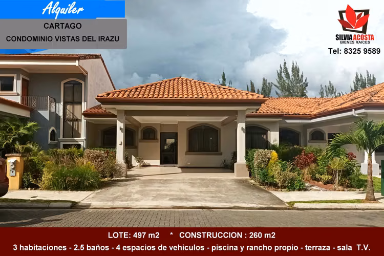 RENTAL HOUSE IN CONDO IN SAN ISIDRO DE CARTAGO