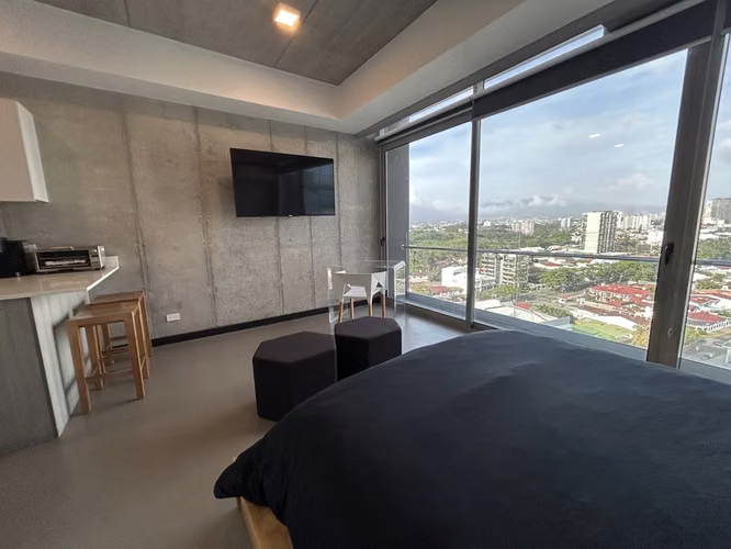 Renta de Studio amoblado con hermosas vistas en Nunciatura, Rohrmoser ID 26973