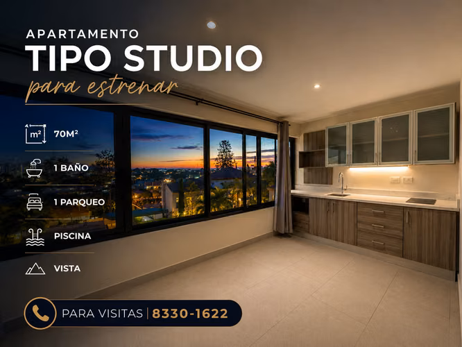 Brand-New Studio Apartments for Rent | Bello Horizonte, Escazu