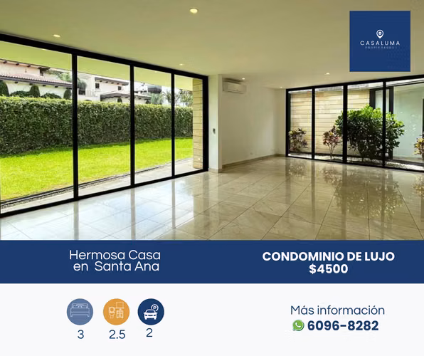 CASA DE LUJO ALQUILER EN SANTA ANA