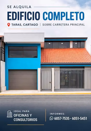 ENTREGA INMEDIATA! Edificio Corporativo/Médico en Taras, Cartago