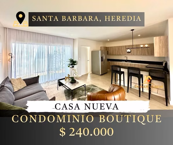 VENTA CASA NUEVA – Santa Bárbara de Heredia, Condominio Avenue.