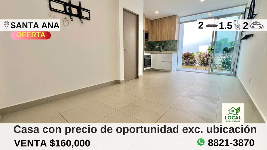 OFERTA! - Casa en condominio de dos dormitorios en Rio Oro Santa Ana
