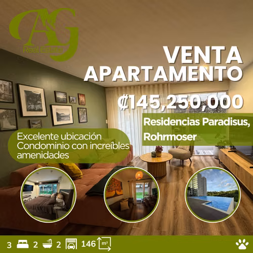 Venta apartamento Residencias Paradisus, Rohrmoser VSJJ164