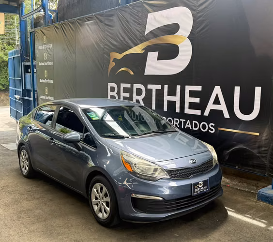 KIA RIO EX 2016 AZUL AUTOMÁTICO