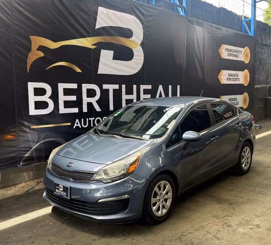 KIA RIO EX 2016 AZUL AUTOMÁTICO