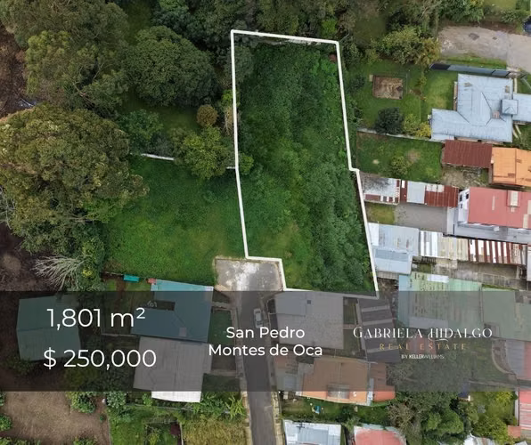  Lote en venta | San Pedro, Montes de Oca | 1.801 m² | USD $250.000