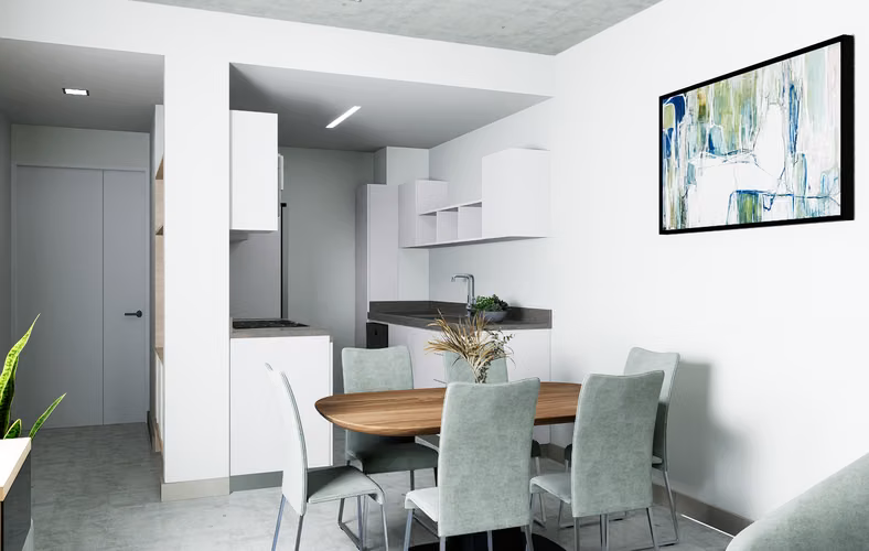 Elegante condominio de 1 dormitorio en comunidad segura en Tibás