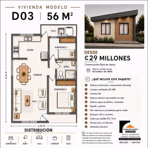Obras de construcción, acabados, remodelación
