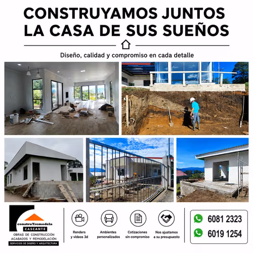 Obras de construcción, acabados, remodelación