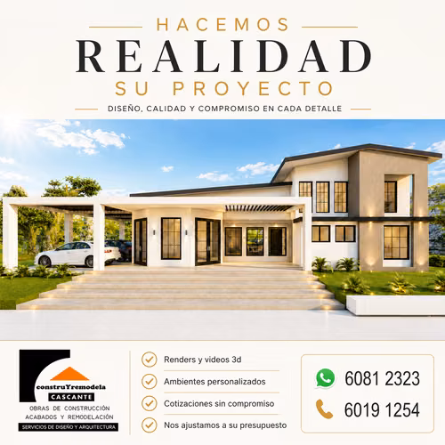 Obras de construcción, acabados, remodelación