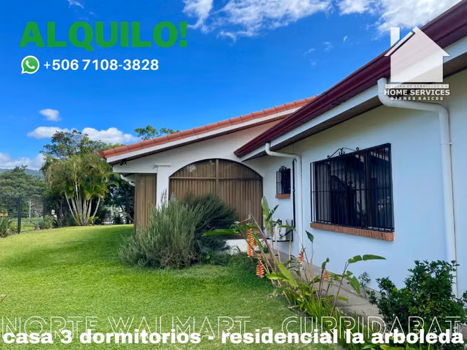 ALQUILO! Exclusiva Casa de 1 Piso – Norte de Walmart Curridabat