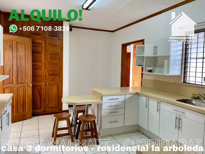 ALQUILO! Exclusiva Casa de 1 Piso – Norte de Walmart Curridabat