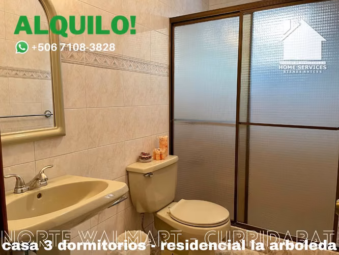 ALQUILO! Exclusiva Casa de 1 Piso – Norte de Walmart Curridabat