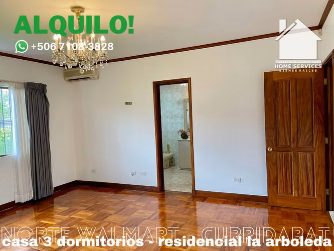 ALQUILO! Exclusiva Casa de 1 Piso – Norte de Walmart Curridabat