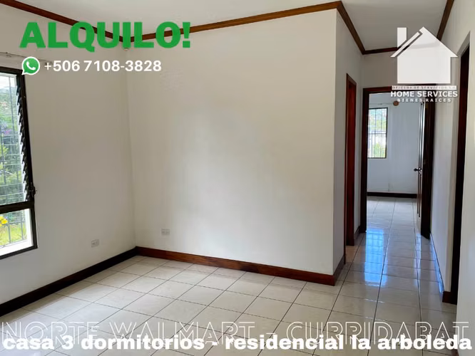 ALQUILO! Exclusiva Casa de 1 Piso – Norte de Walmart Curridabat