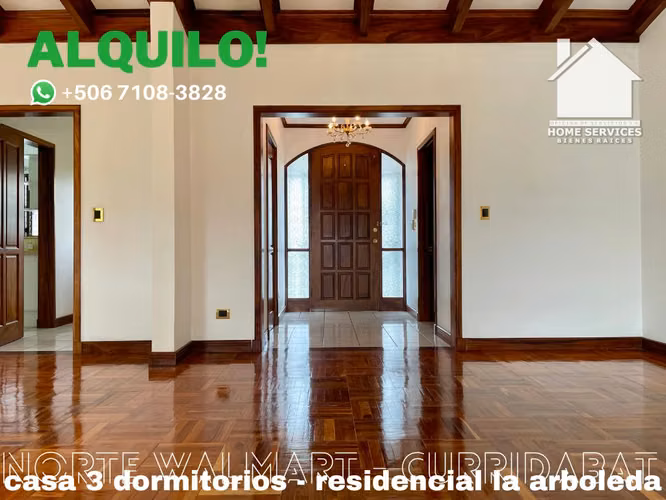 ALQUILO! Exclusiva Casa de 1 Piso – Norte de Walmart Curridabat