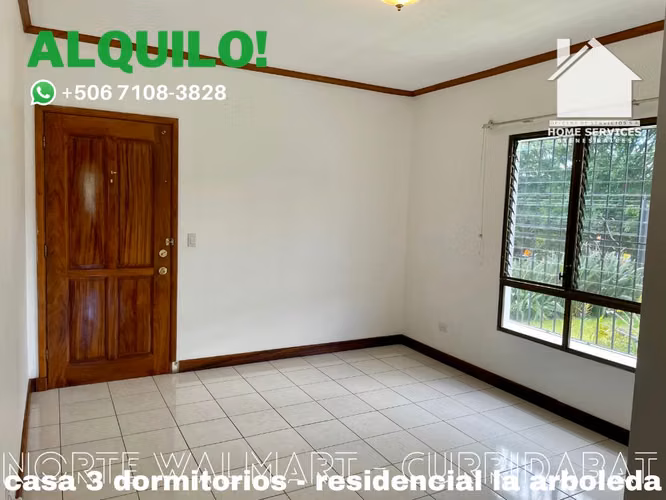 ALQUILO! Exclusiva Casa de 1 Piso – Norte de Walmart Curridabat