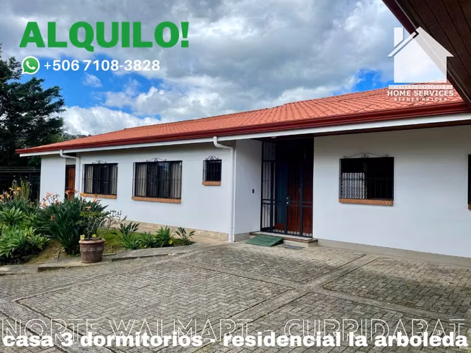 ALQUILO! Exclusiva Casa de 1 Piso – Norte de Walmart Curridabat