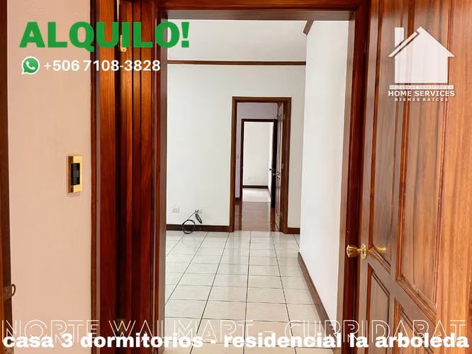 ALQUILO! Exclusiva Casa de 1 Piso – Norte de Walmart Curridabat