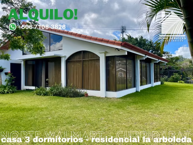 ALQUILO! Exclusiva Casa de 1 Piso – Norte de Walmart Curridabat