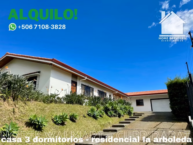 ALQUILO! Exclusiva Casa de 1 Piso – Norte de Walmart Curridabat
