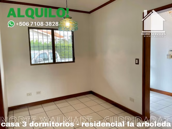 ALQUILO! Exclusiva Casa de 1 Piso – Norte de Walmart Curridabat