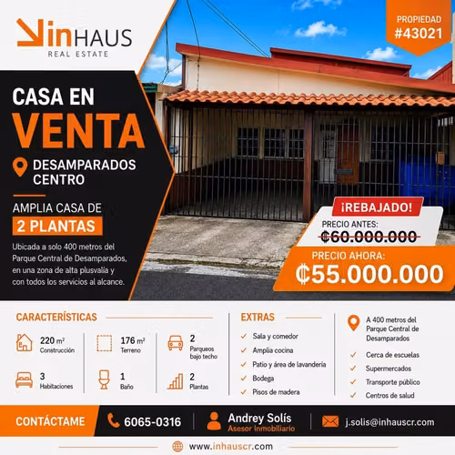 Venta de casa en Desamparados-AS - Imagen 1