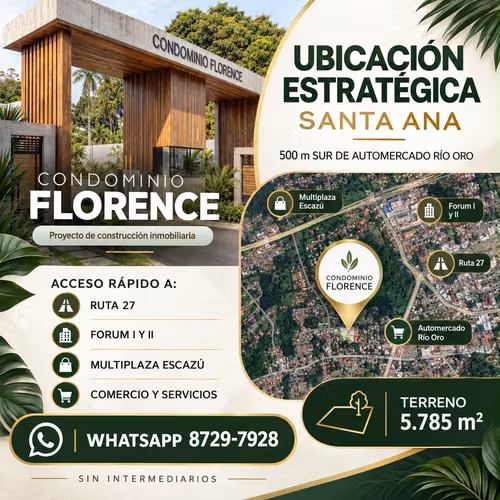 Santa Ana 5785 m2 del auto mercado 600 sur