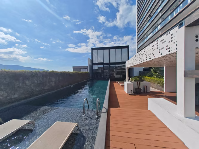 Alquiler de apartamento amoblado en Nunciatura. Moderno Edif Via NOva 74.