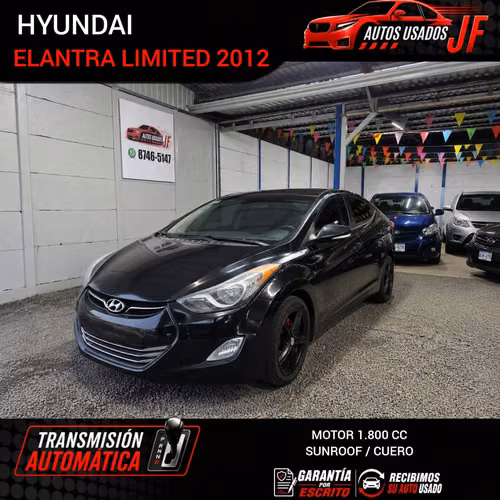 HYUNDAI ELANTRA LIMITED 2012 AUTOMATICO SUNROOF CUERO