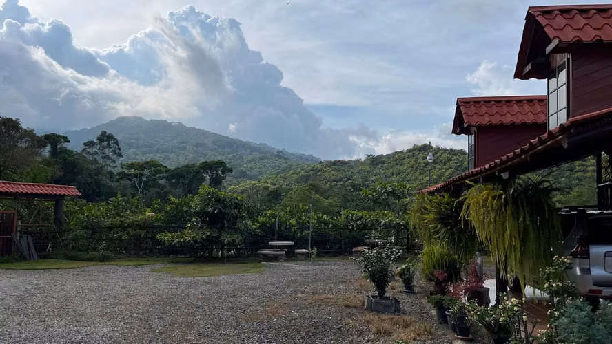 CASA TIPO CABAÑA CON HUERTO FRUTAL DE 0.80 HECTAREAS (2 ACRES) CON VISTA A LAS MONTAÑAS