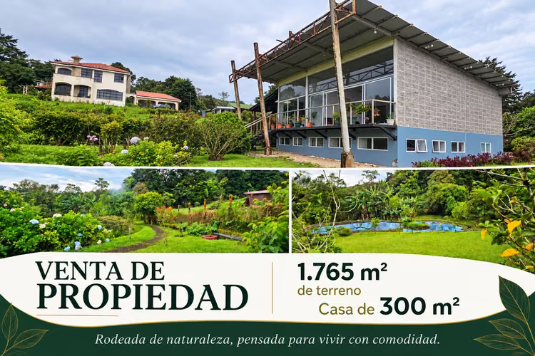Vendo casa con amplio terreno en San Isidro de Heredia