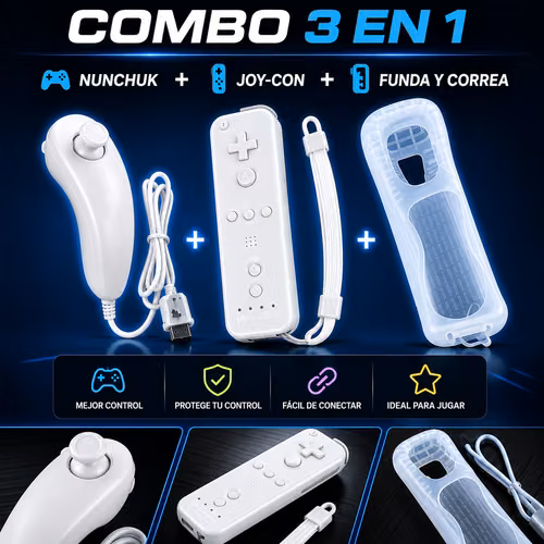 Controles de Nintendo Wii & Wii U en Combo