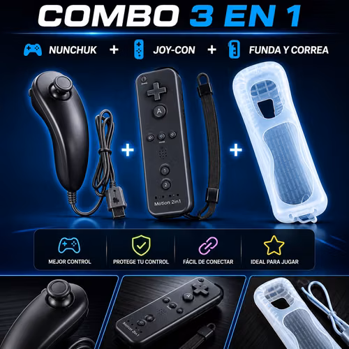 Controles de Nintendo Wii & Wii U en Combo