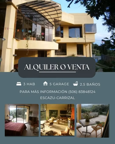 House in Carrizal de Escazú, rent or sale