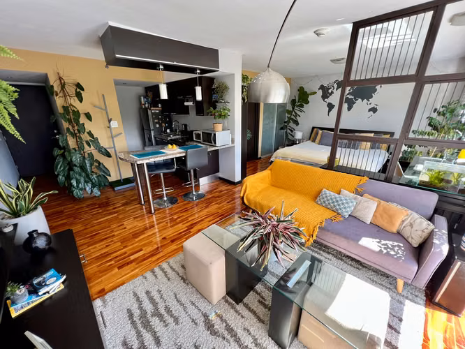 Apartamento estudio con vista espectacular | amoblado