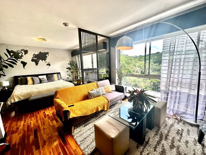 Apartamento estudio con vista espectacular | amoblado